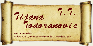 Tijana Todoranović vizit kartica